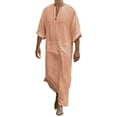 thumbnail image 1 of Túnica larga musulmana árabe para hombre, ropa informal de Oriente Medio, túnicas islámicas Thobe Kaftan, 1 of 3