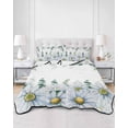 thumbnail image 2 of Quilts Queen Size Bedding Set, Daisy Eucalyptus Reversible Summer Quilt 3 Pieces, Farmhouse Weeping Botanical Lightweight Bedspreads Coverlets with 2 Pillow Shams for All Seasons, 2 of 5