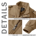 thumbnail image 6 of TACVASEN Men's Winter Warm Fleece Lined Jacket Thicken Windbreaker Cargo Coat with 7 Pockets Casual Work Field Outwear Khaki 2XL, 6 of 8