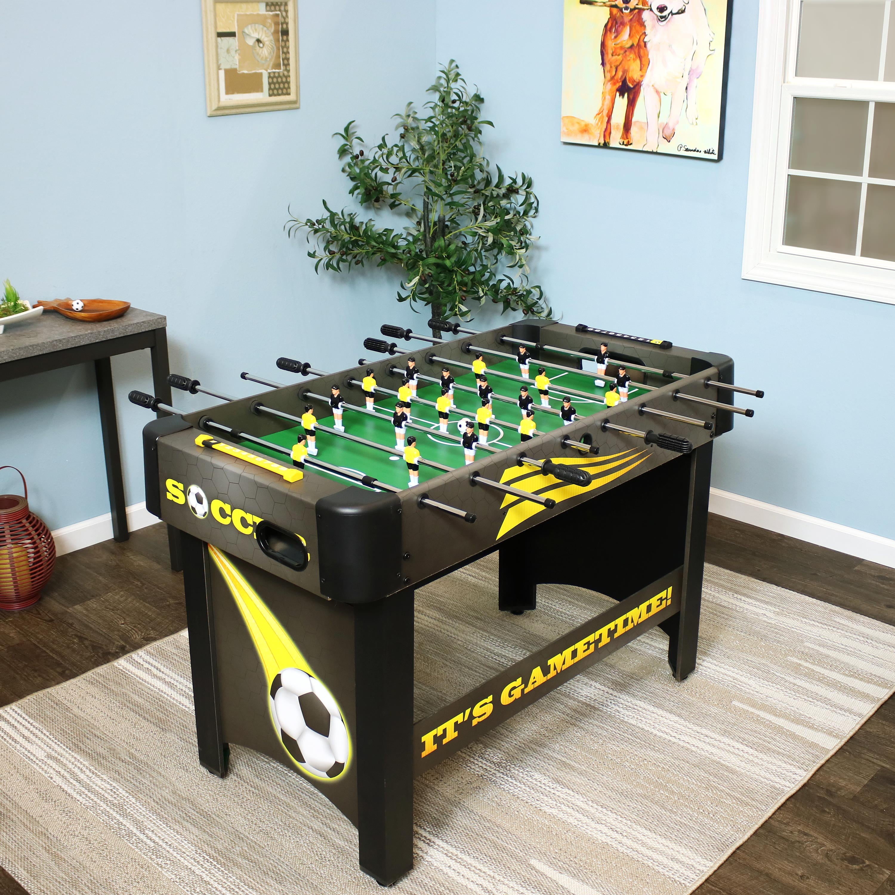 Sports Arcade Soccer for Indoor Game Room Sunnydaze 48 Inch Folding Foosball Table 