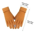 thumbnail image 2 of Litrail Women's Winter Touchscreen Gloves, Warm Knit Thermal Gloves with Windproof Cuffs, Outdoor Cold Weather Thickened Fashion Gloves for Driving Running, 2 of 4