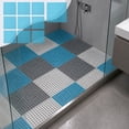 thumbnail image 5 of LACKUST Modular Interlocking Drainage Mat 10 Pack 12x12 Inch Non-Slip PVC Floor Tiles for Bathroom Shower Kitchen Garage Workshop, 5 of 8