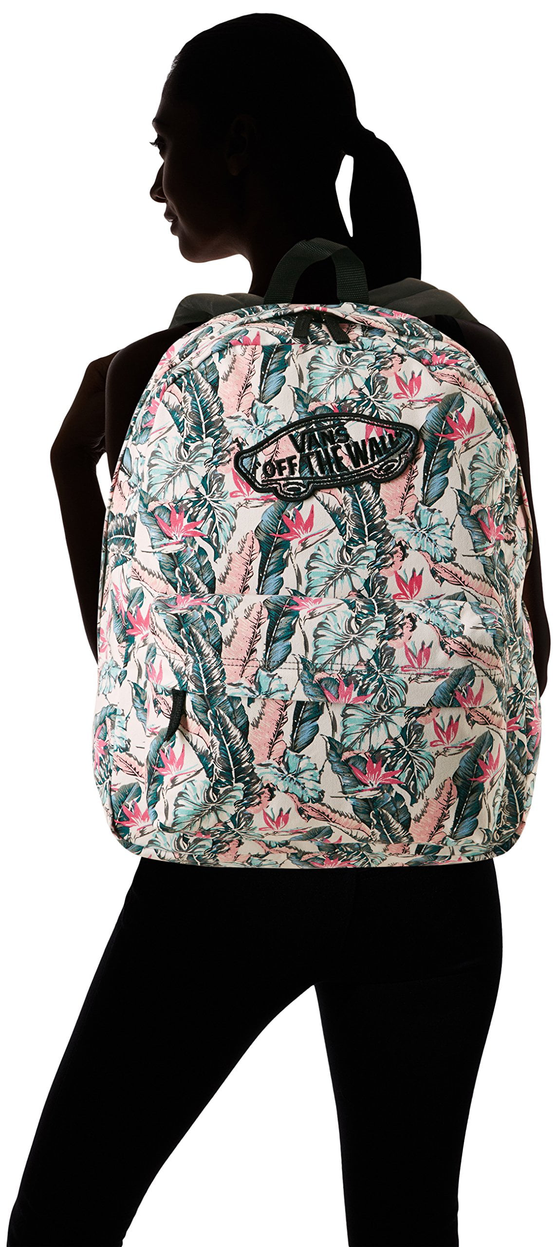 Black & Pink Palm Tree Dolphin Vans Realm Backpack, Best Price and Reviews