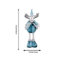 thumbnail image 3 of Blue elk Standing Figure, Telescoping Christmas Doll Decor, Vintage Plaid Fabric Stretchable Figures, for Xmas Tree Home Party Festive Decor Christmas New Year Gift, Holiday Display Collection, 3 of 7