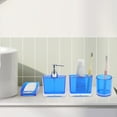 thumbnail image 4 of Unique Bargains 4Pcs Lightweight Bathroom Accessories Set Blue, 4 of 4