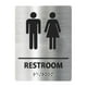 thumbnail image 4 of Letrero de baño, letrero de baño público, placa de metal de fácil instalación Estilo C, 4 of 9