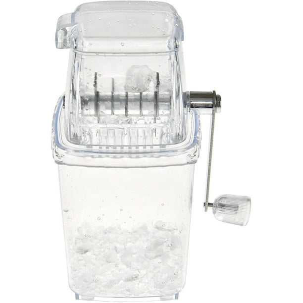 HOMEX HandCrank Ice Crusher, IceMaker Machine, Clear Ice Crusher for Home Use 9 1/2" L x 5" W