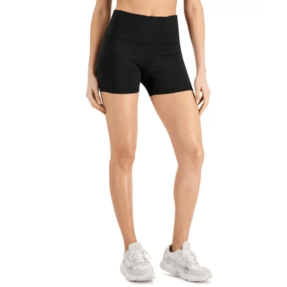 ID Ideology Womens 4 Compression Biker Shorts Deep Black L