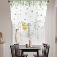 thumbnail image 3 of Farmhouse Botancial Balloon Curtains for Bedroom/Front Door/Bathroom, Pastoral Daisy Leaves Watercolor Tie Up Curtains 63 Inch Length Light Filtering Kitchen Curtains Shades for Windows 46"x63", 3 of 8