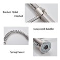 thumbnail image 4 of Spring Brushed Nickel Kitchen Faucet Deck Mounted Mixer Tap 360 Degree Rotation Stream Sprayer Nozzle Kitchen Sink Hot Cold Taps, 4 of 5