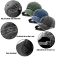 thumbnail image 3 of Miaocao 3 Pack Washed Plain Vintage Baseball Cap Cotton Adjustable Twill Bulk Low Profile Classic Dad Hat for Men/Women, 3 of 7