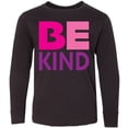 thumbnail image 3 of Inktastic Be Kind Logo in Pink and Purple Long Sleeve Youth T-Shirt, 3 of 5