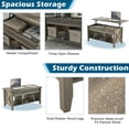 thumbnail image 5 of Zimtown Modern Lift-Top Coffee Table, 39.8" Rectangle Coffee Table with Lift Top & 3 Cube Storage, Retro Gray Living Room Center Table, 5 of 8