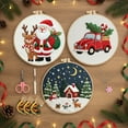 thumbnail image 3 of Yucurem 3PCS Christmas DIY Embroidery Starter Kit for Adults & Beginners, DIY Needlepoint Kit with Embroidery Hoop Thread Needle for Craft Lover Gifts, 3 of 6