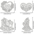 thumbnail image 2 of 4pcs Wedding Theme Metal Cutting Dies Template s for DIY Scrapbooking Wedding Invitation Cards Making Album Envelope Decoration Matte Platinum, 2 of 6