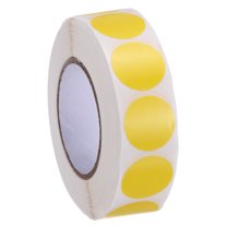Uxcell Colored Dot Stickers, Color Coding Labels Blank Circle Stickers Adhesive Round Price Stickers Yellow 3/4"