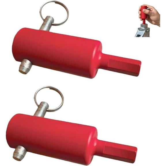 EZ Crank Heavy Duty Trailer Jack Drill Adapter - 1" Handle Stud Compatibility, 10X Faster Operation Tool for Timpte, Dump, Flatbed & Livestock Trailers (2pc)