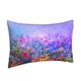 thumbnail image 2 of Balery Colorful Purple Cosmos Flower Bedding Queen Pillow Cases - Envelope Closure - Soft Brushed Microfiber Fabric - Shrinkage and Fade Resistant Pillow Cases-, 2 of 9