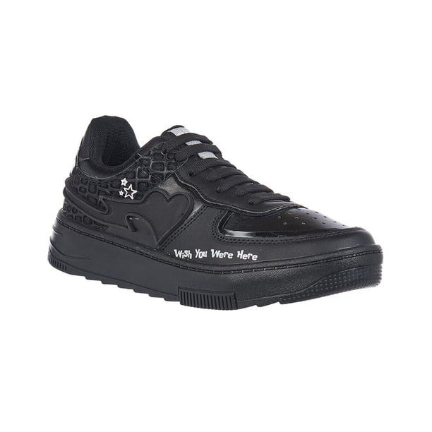 Tenis Choclo Mujer Negros Con Estampados Urbanos negro 23