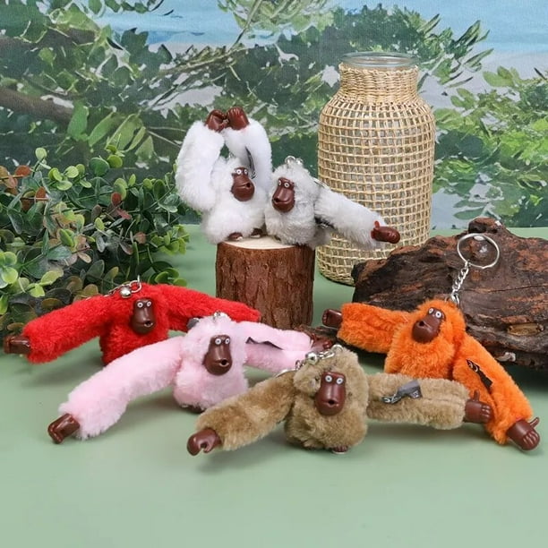 LLavero de mono de felpa para ninos y adultos colgante de bolso de Animal de brazo largo Linda mochila de gorila llavero de decoracion regalos de cumpleanos Walmart en linea