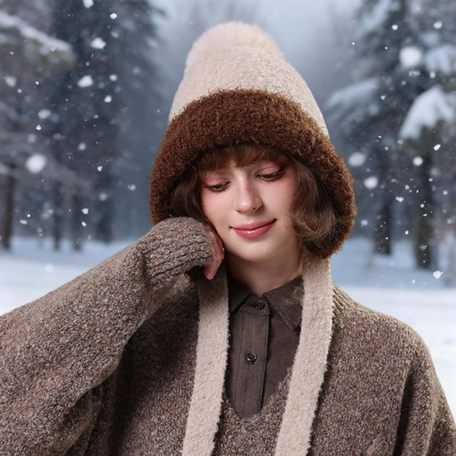 TINZ Bonnet Réversible d'Hiver à Double Couche avec Fermeture à Nouer pour Extérieur Thermique Bonnet Homme Hiver Cuir