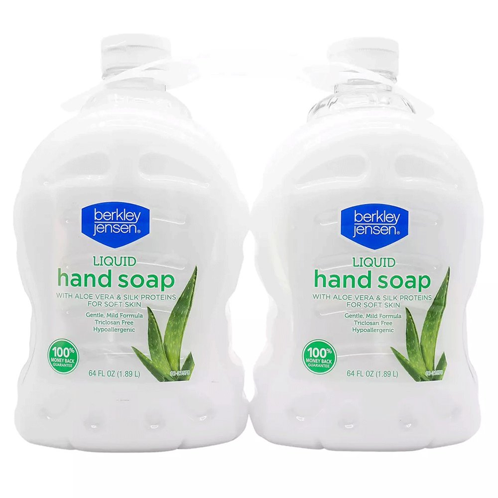 Berkley Jensen Liquid Hand Soap refill with Aloe Vera, 2 PK./64 oz