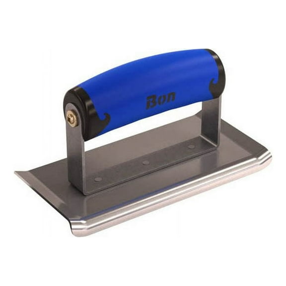 Bon 62-469 Curved End Edger - Stainless Steel 6-in. X 3-in. - 1/4-in. Radius X 3/8-in. Lip Comfort Grip Handle