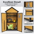 thumbnail image 2 of YIYADO 69-Inch Outdoor Weatherproof Wooden Storage Shed with Waterproof Roof, Lockable Doors, Removable Shelves, Foldable Table & Hooks - Garden Tool Cabinet for Yard & Patio, 2 of 6