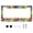 Style 1-1 piece, variant on Black Aluminum License Plate Frame with Dual Red Racing Stripe, Sporty Red Diagonal Stripes Car Tag Cover Rustproof Frame with Full Mounting Hardware for US Standard Plates