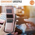 thumbnail image 5 of Allytechgroup 2 In 1 Wallet Case for iPhone 16, PU Leather Magnetic Case with Detachable Cards Holder Support Wireless Charging Full Body Protector Cover for iPhone 16, Rosegold, 5 of 11