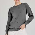 thumbnail image 2 of Dyfzdhu Sweatshirt For Women Ladies Loose Large Long Sleeved T Shirt Star Printed Sweater Hoodies, 2 of 3