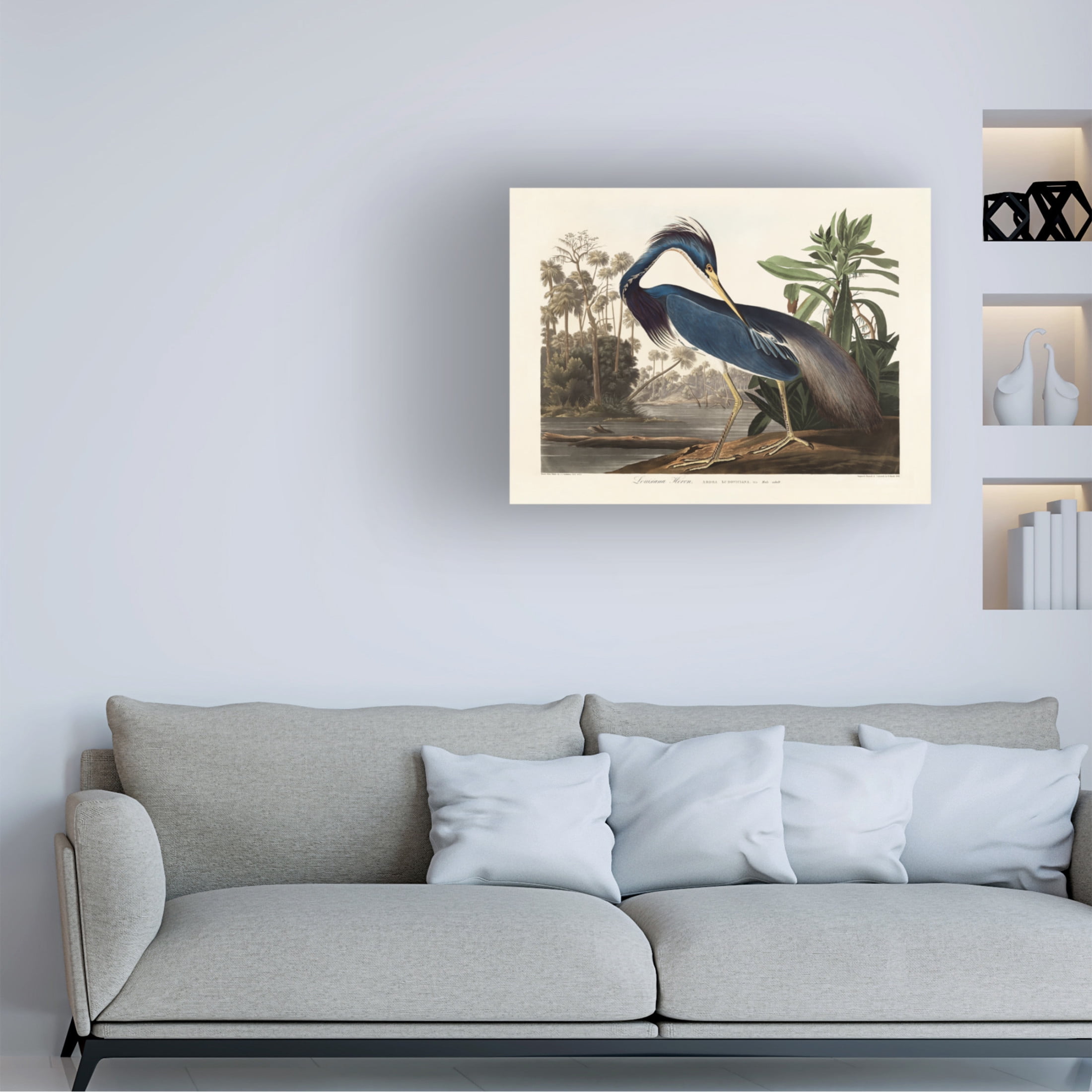 Trademark Fine Art Pictufy   Louisiana Heron From Birds of America 1827 Canvas Wall Art