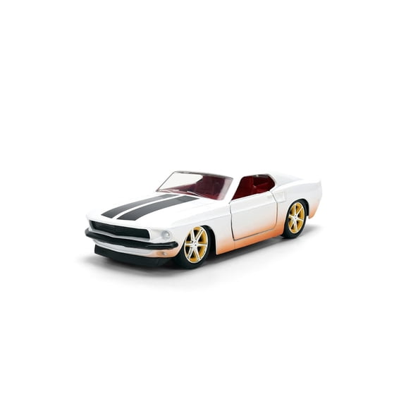 Roman's Ford Mustang White with Black and Red Interior (Dirty Version) "Fast & Furious" Movie 1/32 Diecast Model Car by Jada
