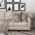 thumbnail image 7 of Black Grey Brown Pillow Covers 16x16 Set of 2 Rustic Vintage Ethnic Carpet Pattern Boho Design Geometric Floral Print Decorative Throw Pillows Fall Farmhouse Cushion Case Decor for Couch Sofa Bed, 7 of 7