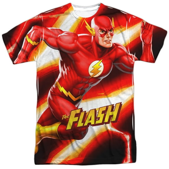 JLA Speed Bolt Officially Licensed Sublimation Adult T Shirt