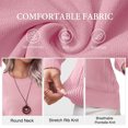 thumbnail image 5 of Asklazy Women's Fall Soft Crewneck Long Sleeve Hollow Cable Knit Pullover Sweaters,valentine's day,XL,Light Pink, 5 of 11