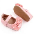 thumbnail image 2 of Baby Girls PU Leather Princess Polk Dot Bowknot Wedding Baptism Prewalker Crib Shoes, 2 of 5