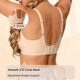 thumbnail image 4 of Jelly Bras for Women Wireless Full Coverage Seamless V-Neck Bra with Keyhole Cutout, Everyday Comfort,Sizes M-3XL, 4 of 7