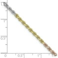 thumbnail image 4 of Solid Gold 14K Tri-colored 2.7mm Diamond-cut Rope with Lobster Lock Chain - 18", 4 of 8