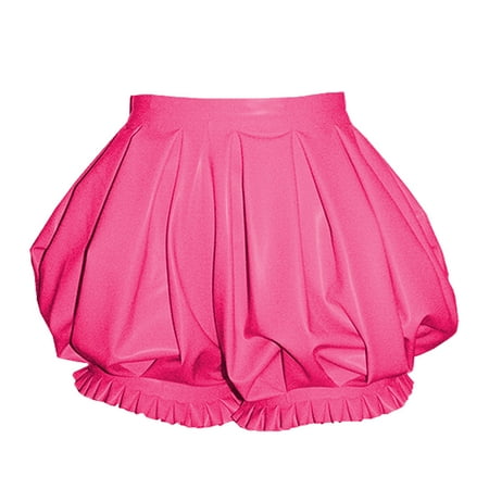 Womens High Waist Short Pants Party Shorts Shiny PVC Leather Lolita Bloomers Lingerie Costumes Accessory