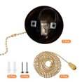 thumbnail image 3 of AC 125/250V Pull Chain Switch Gold Bronze On/Off Hemisphere Cover, 3 of 6