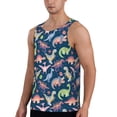 thumbnail image 2 of Haiem Dinosaur Men Workout Tank Top Gym Bodybuilding Sleeveless Muscle T Shirts Athletic Tank Breathable Workout Shirt-Small, 2 of 9