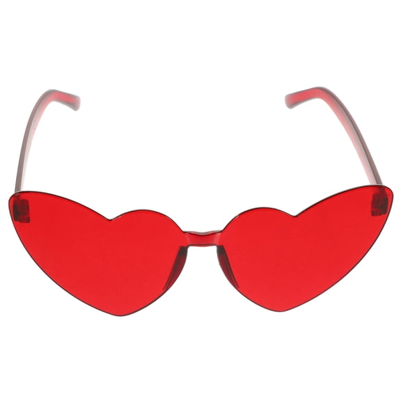 HEANUJJ Red Heart Sunglasses Durable Pc Material Glasses for Adults Decoration