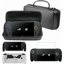 Carrying case 3 Set for ROG Xbox Ally X/ROG Xbox Ally,PU Carrying case Transparent Silicone Protective case Protective Film (White)