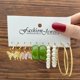 thumbnail image 1 of Juego De Pendientes De Gota De Pato De Mariposa De Corazón Colorido Para Aro De Serpiente De Perlas Accesorios De Joyería Para Mujeres, 1 of 4