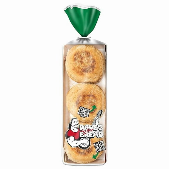 Dave's Killer Bread Rockin' Grains English Muffins, Organic Whole Grain English Muffins, 6 Count