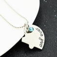 thumbnail image 4 of 4Pcs/Set Necklaces Pendants Rhinestone Inlaid Jewelry Gift Heart Shape Best Friends Forever and Ever BFF Pendant Necklace for Banquet, 4 of 7