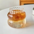 thumbnail image 2 of 1/2 Pcs Vintage Drinking Glasses, 14/18/22 Oz Ripple Glass Cups,Gourd Shape Iced Coffee Glasses,Wave Shape Glasses,Ribbed Glassware for Juice,Beer,Beverage,Water,Dessert Cups, 2 of 9