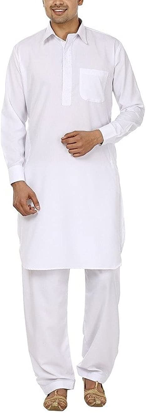 Royal Men's Traditional Neck Thread Embroidered Blended