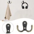 thumbnail image 2 of Fdelink Vintage Coat Hook,A Wall Hook,Double fork Coat and Hat Hook Wall Mounted Antique Brass Wall Hook Practical Rural Hook Suitable for Jackets Scarves Bags Towels Keys Hats Cups Hats, 2 of 4